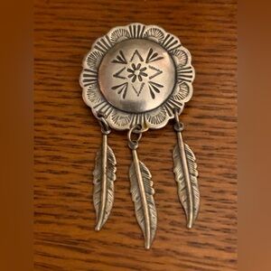 Vintage Decorative Concho Brooch Pin
